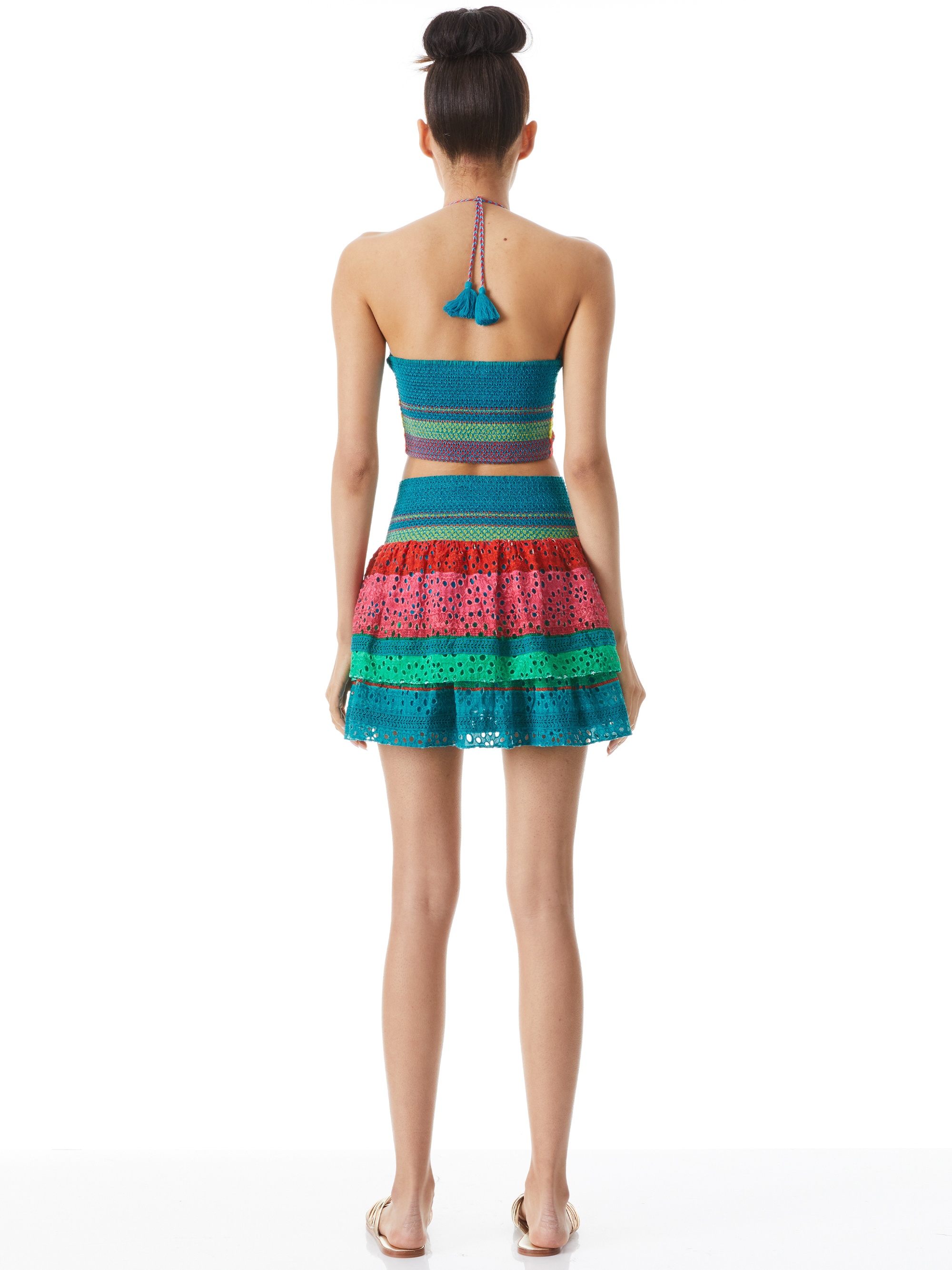 BETHIE SMOCKED TIERED MINI SKIRT - 3