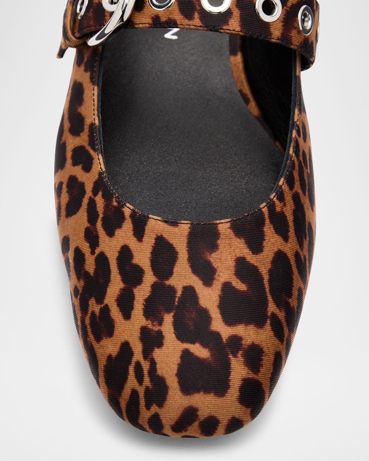 Supermoto Leopard Mary Jane Ballerina Flats - 6