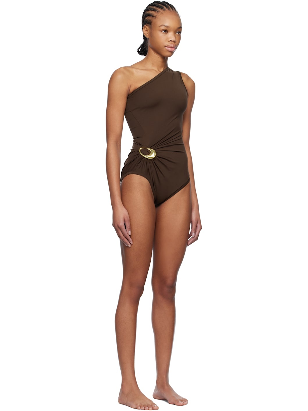 Brown Stretch Nylon Swimsuit - 2