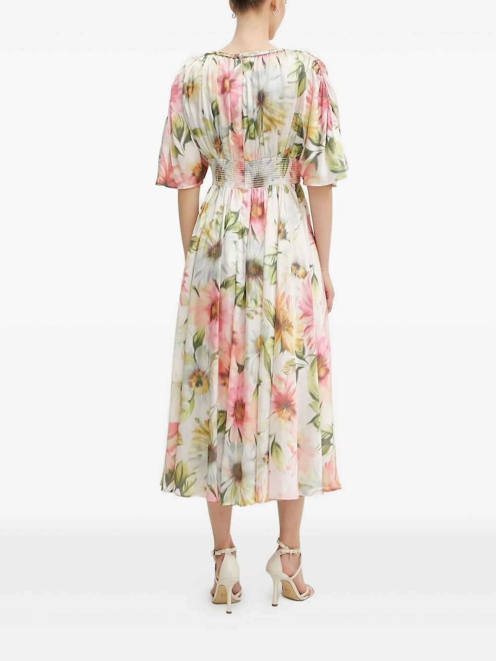 Lucie floral braided-waist midi dress - 2
