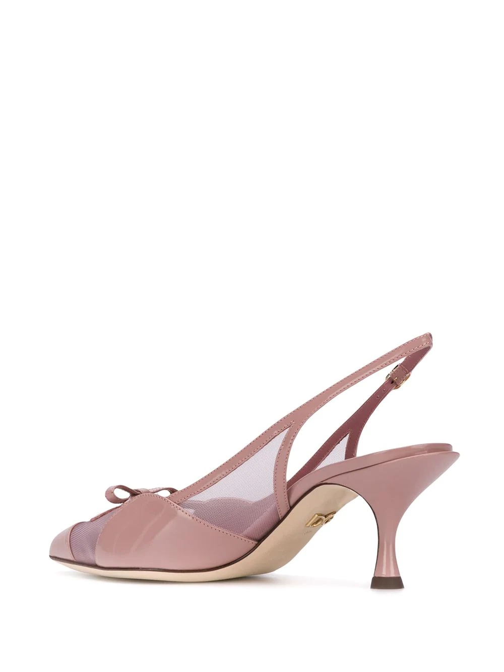 mesh-panel slingback pumps - 3