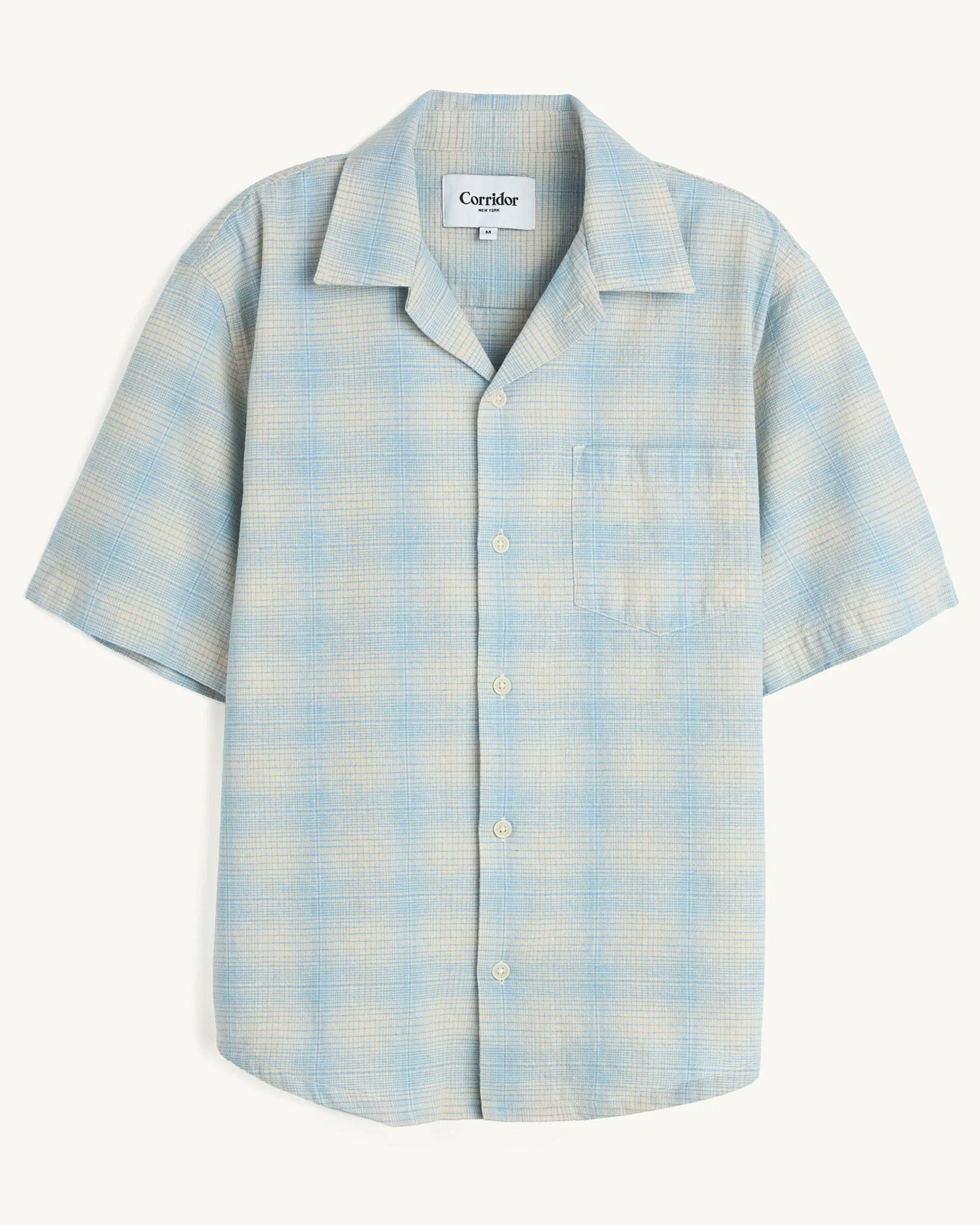 LINEN PLAID SS - LIGHT BLUE - 1