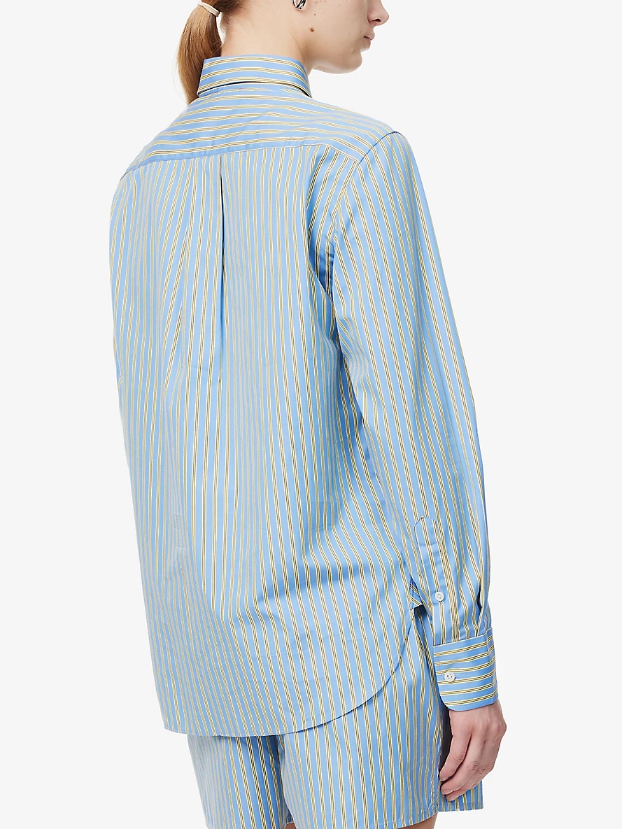 Classic Stripe Long-Sleeve Cotton Shirt - 4