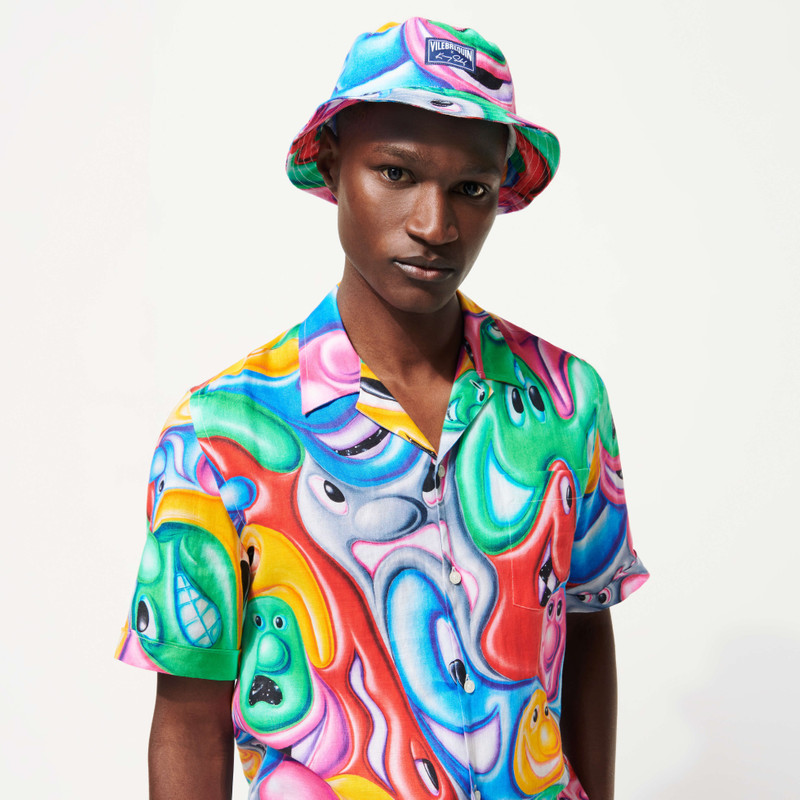 Vilebrequin Men Bucket Hat Faces In Places - Vilebrequin x Kenny Scharf outlook