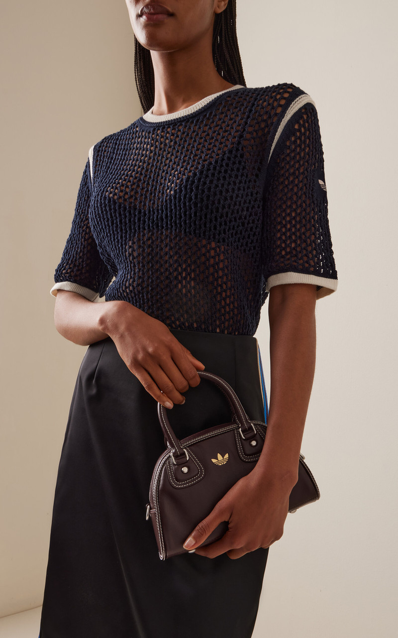 adidas WB Small Leather Bowling Bag burgundy outlook