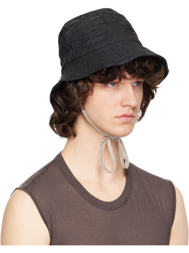 Rick Owens DRKSHDW Black Temple Gilligan Bucket Hat outlook