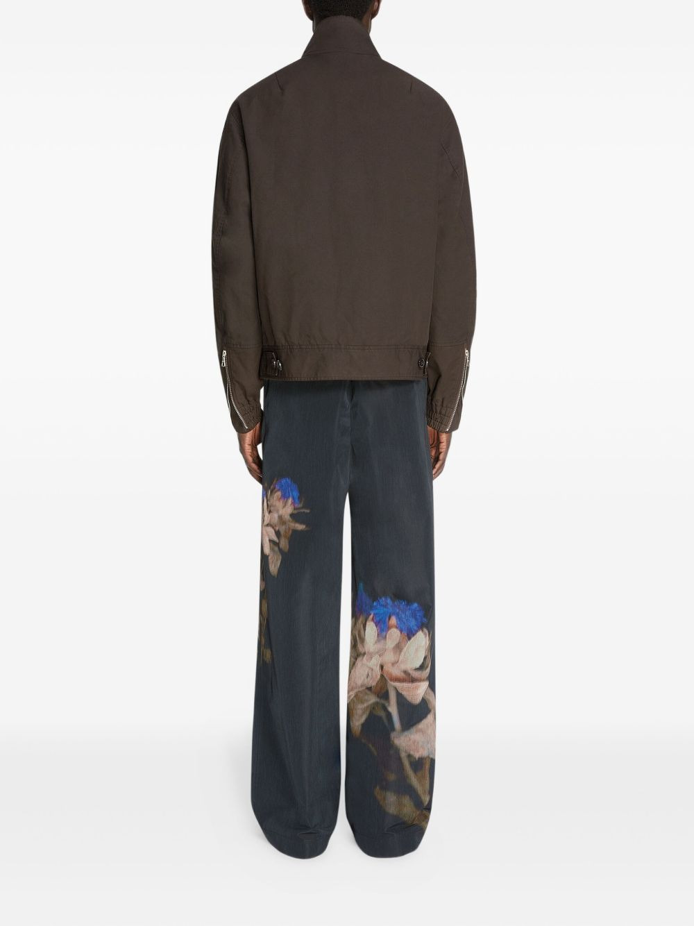 zip-fastening bomber jacket - 4