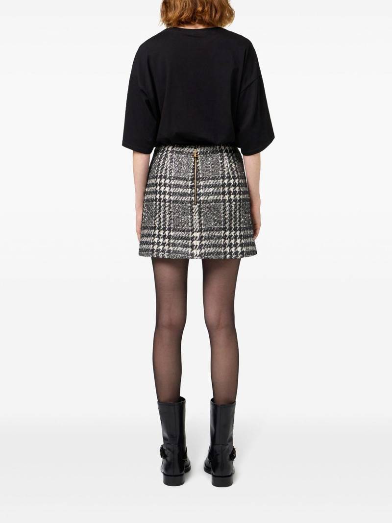 laminated tweed wraparound skirt 3
