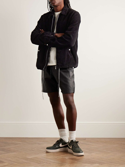 John Elliott LA Straight-Leg Leather Drawstring Shorts outlook