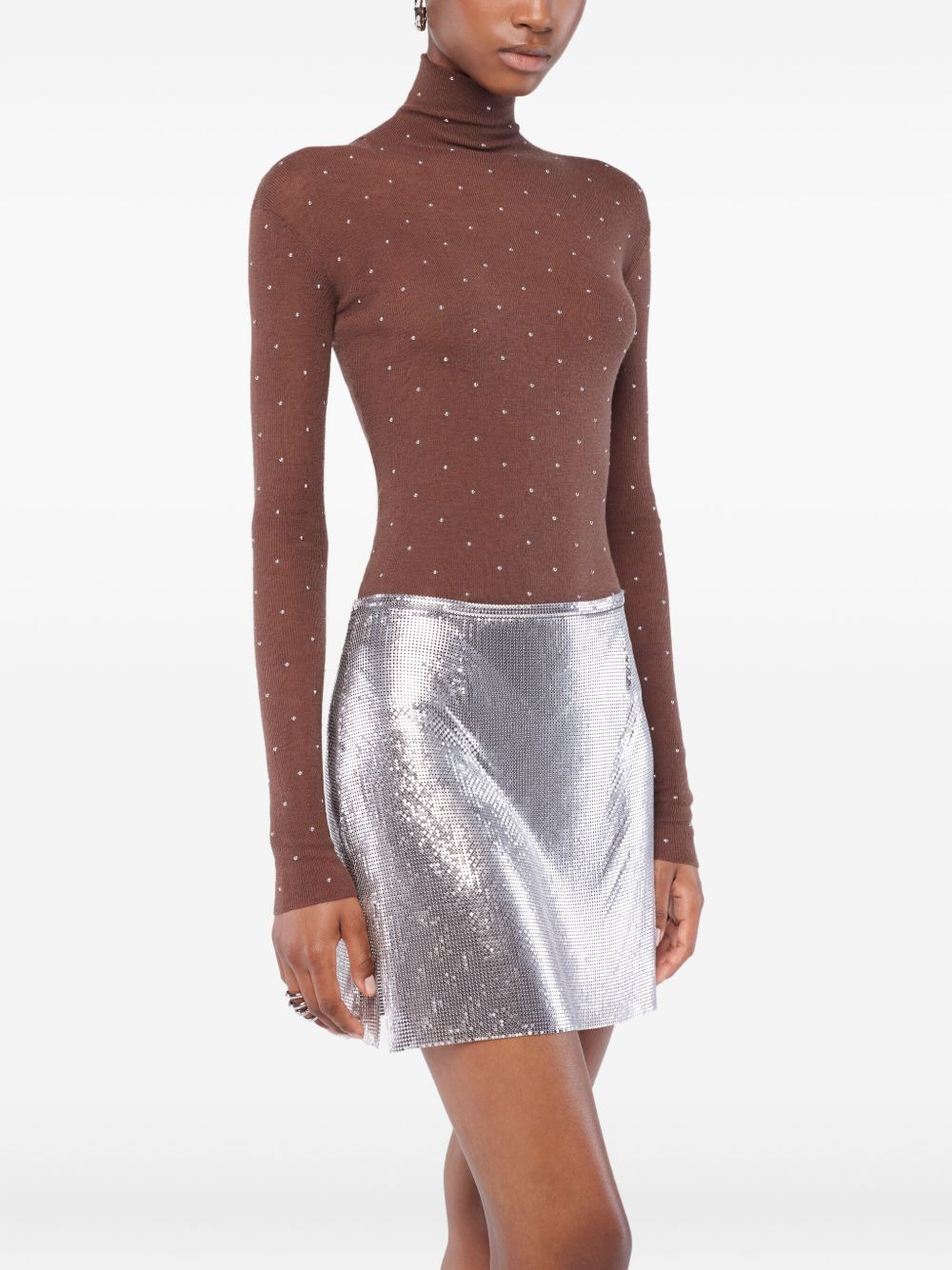 embellished-details turtleneck top - 4