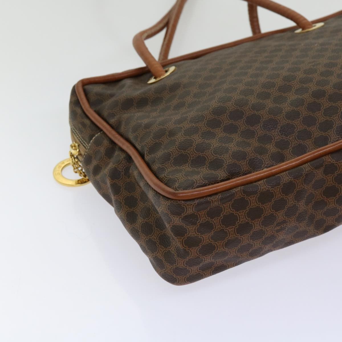 CELINE Macadam Canvas Shoulder Bag Pvc Brown - 10
