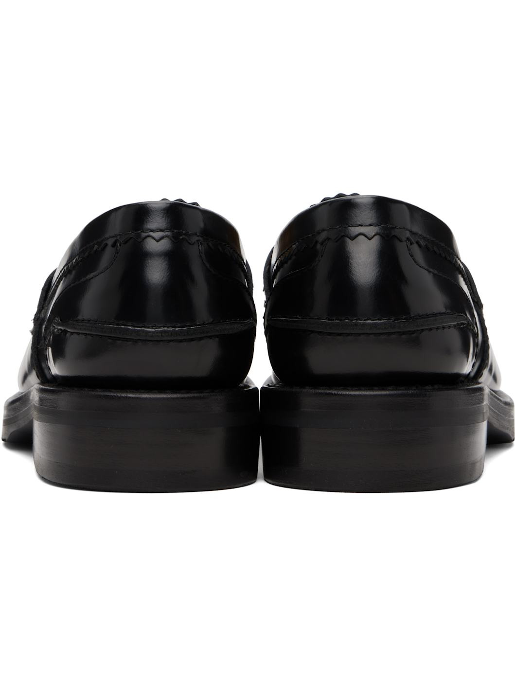 Black Leather Loafers - 2