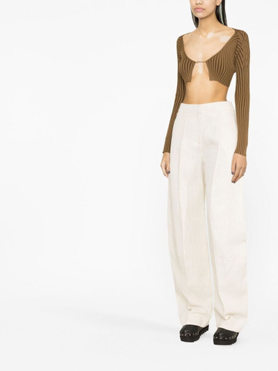 JACQUEMUS high-waist wide-leg trousers outlook