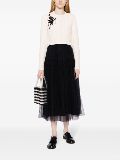 Erdem cropped cable-knit cardigan outlook