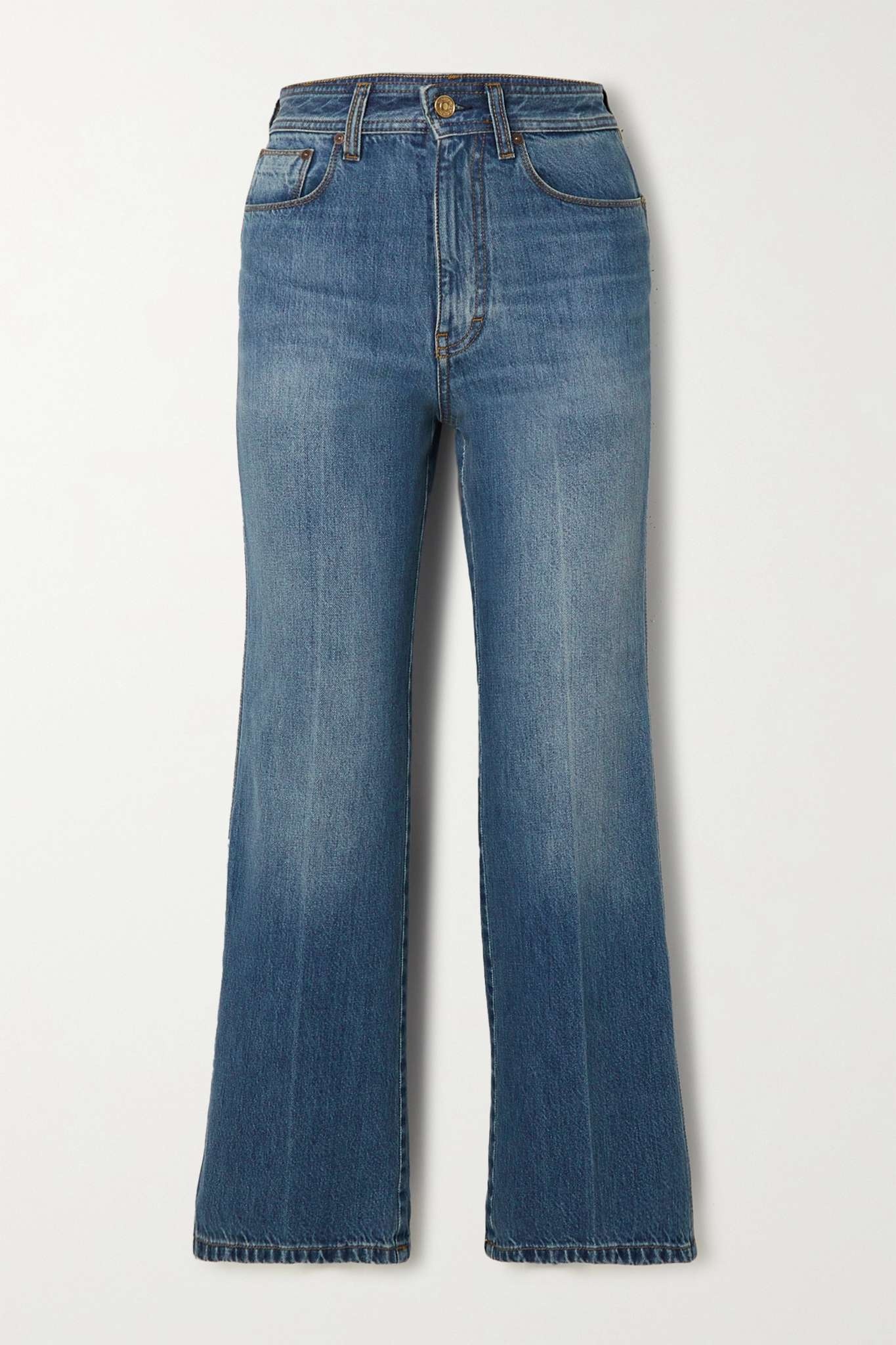 Stevie cropped high-rise wide-leg jeans - 1