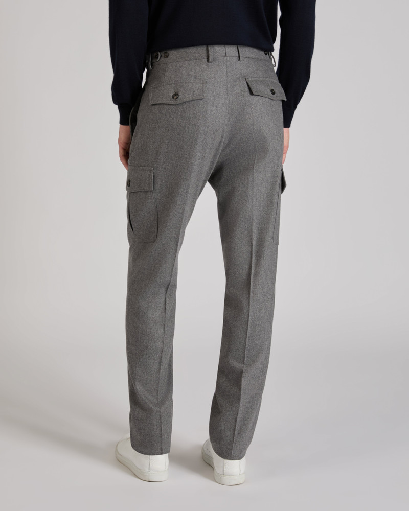 Tapered-fit wool blend trousers 3