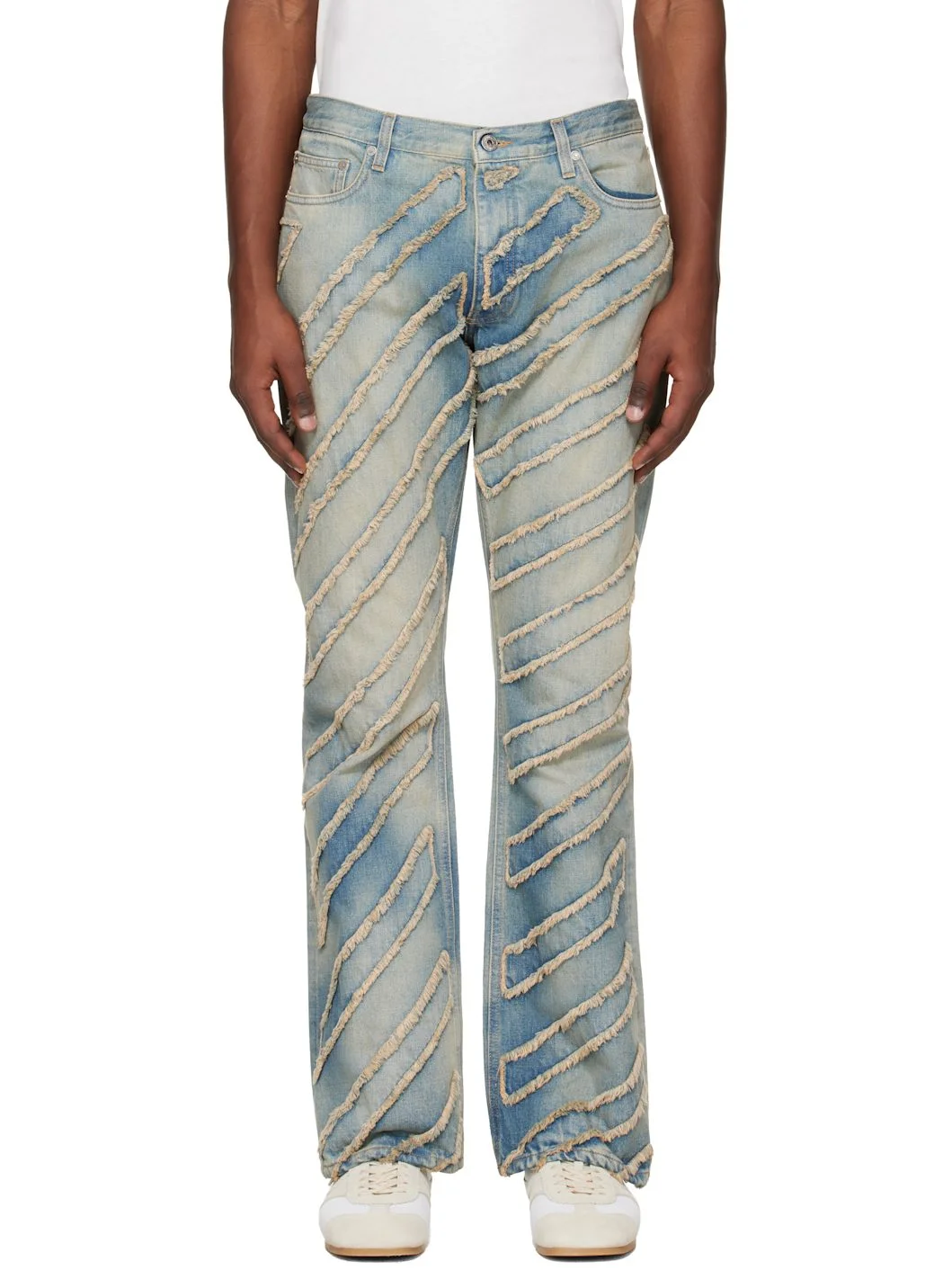 Blue Diag AO Skinny Flare Jeans - 1
