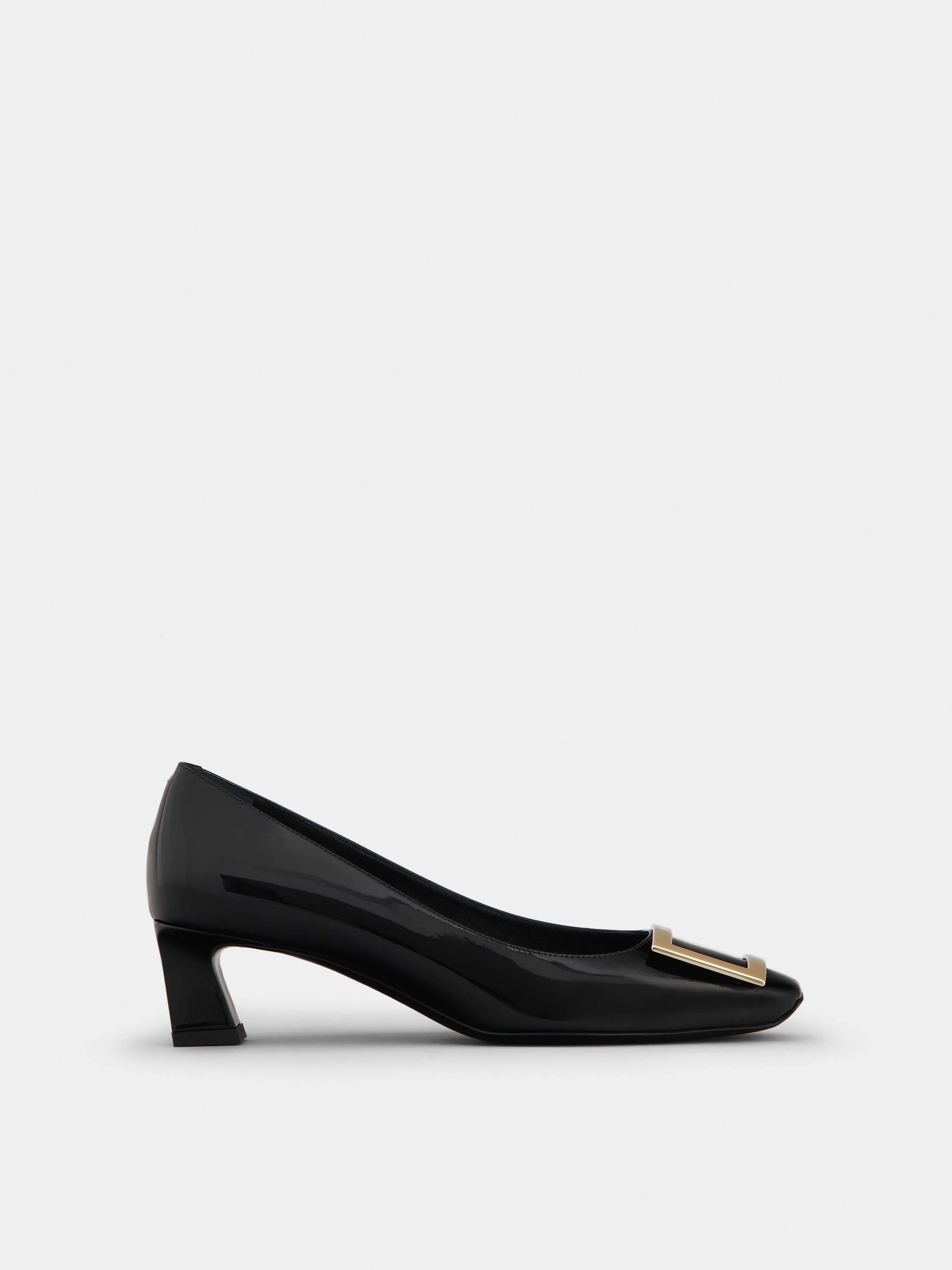 Trompette Metal Buckle Pumps in Patent Leather - 1