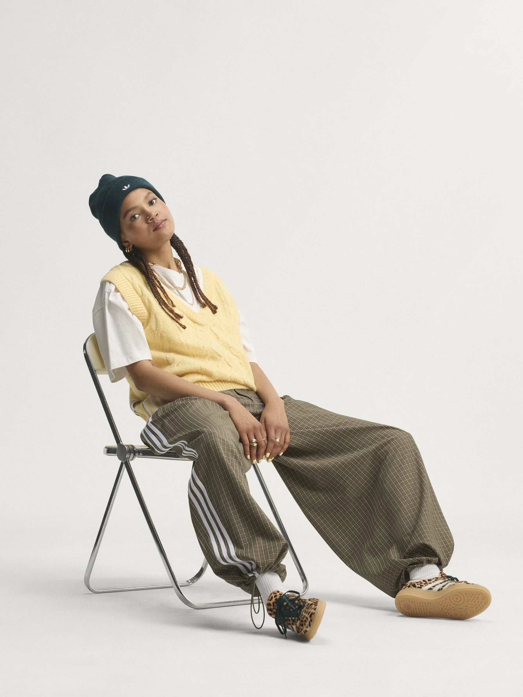CHECKS LOOSE PANTS - 1