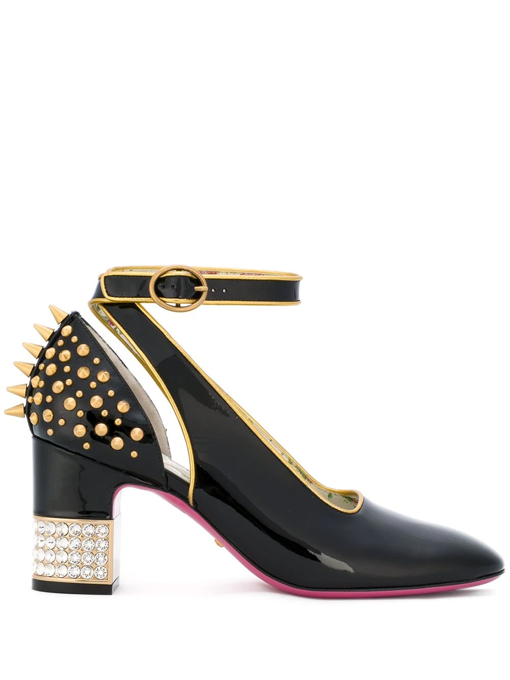 stud and crystal embellished pumps - 1