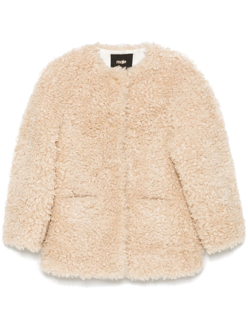 Maje faux shearling jacket deals