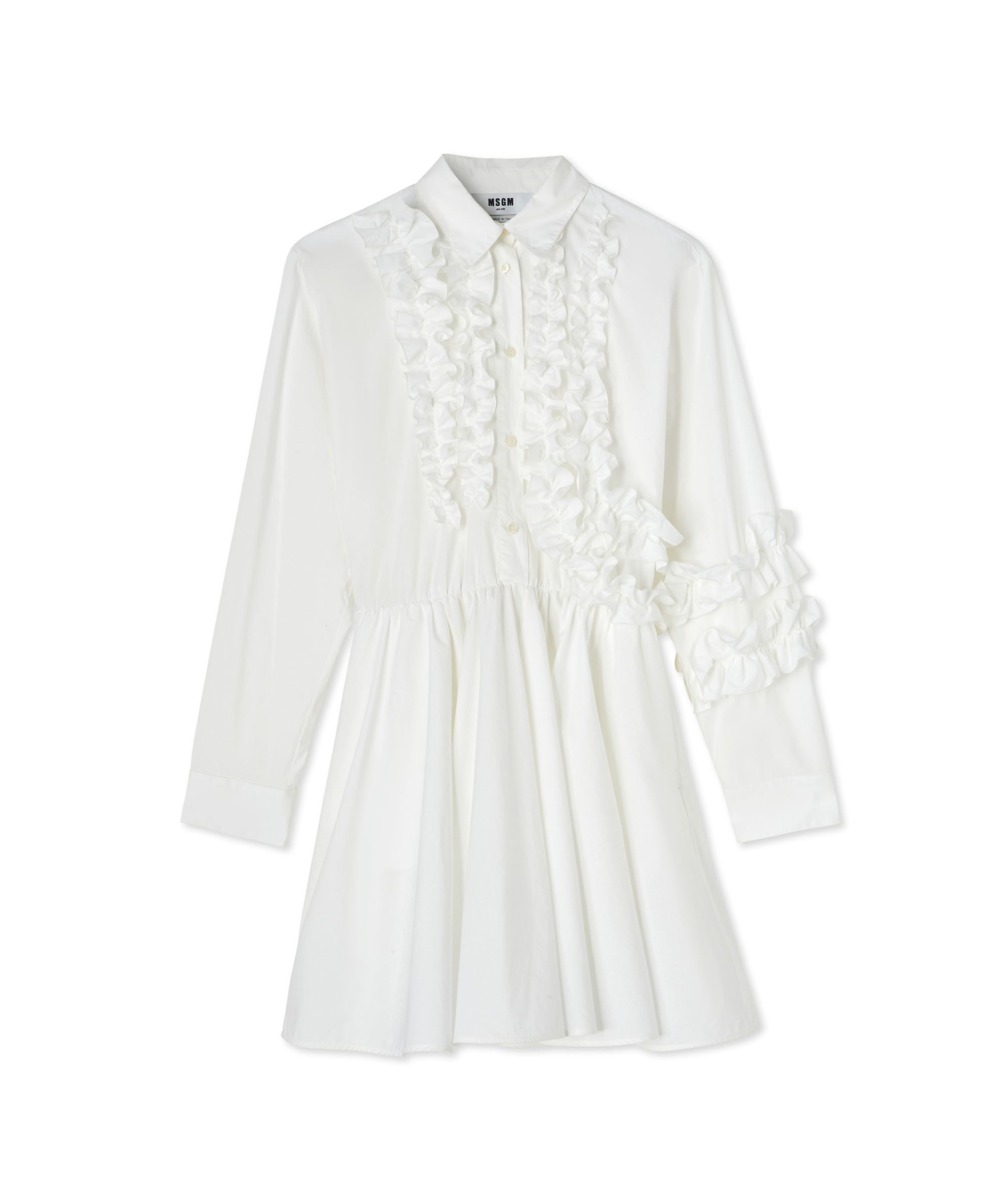 Poplin cotton midi dress - 1