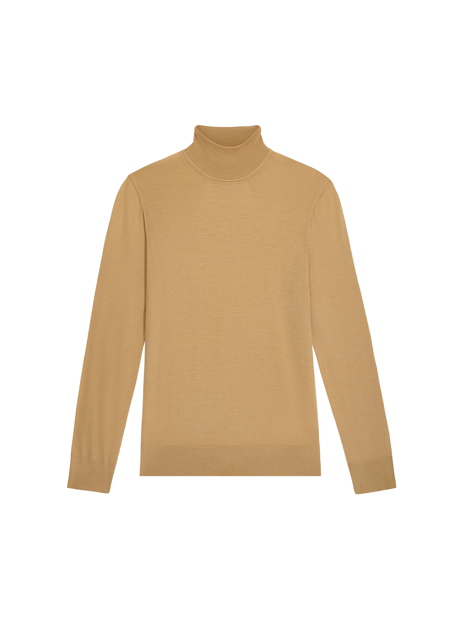 Women’s Regenerative Merino Wool Turtleneck Sweater - Camel - 1