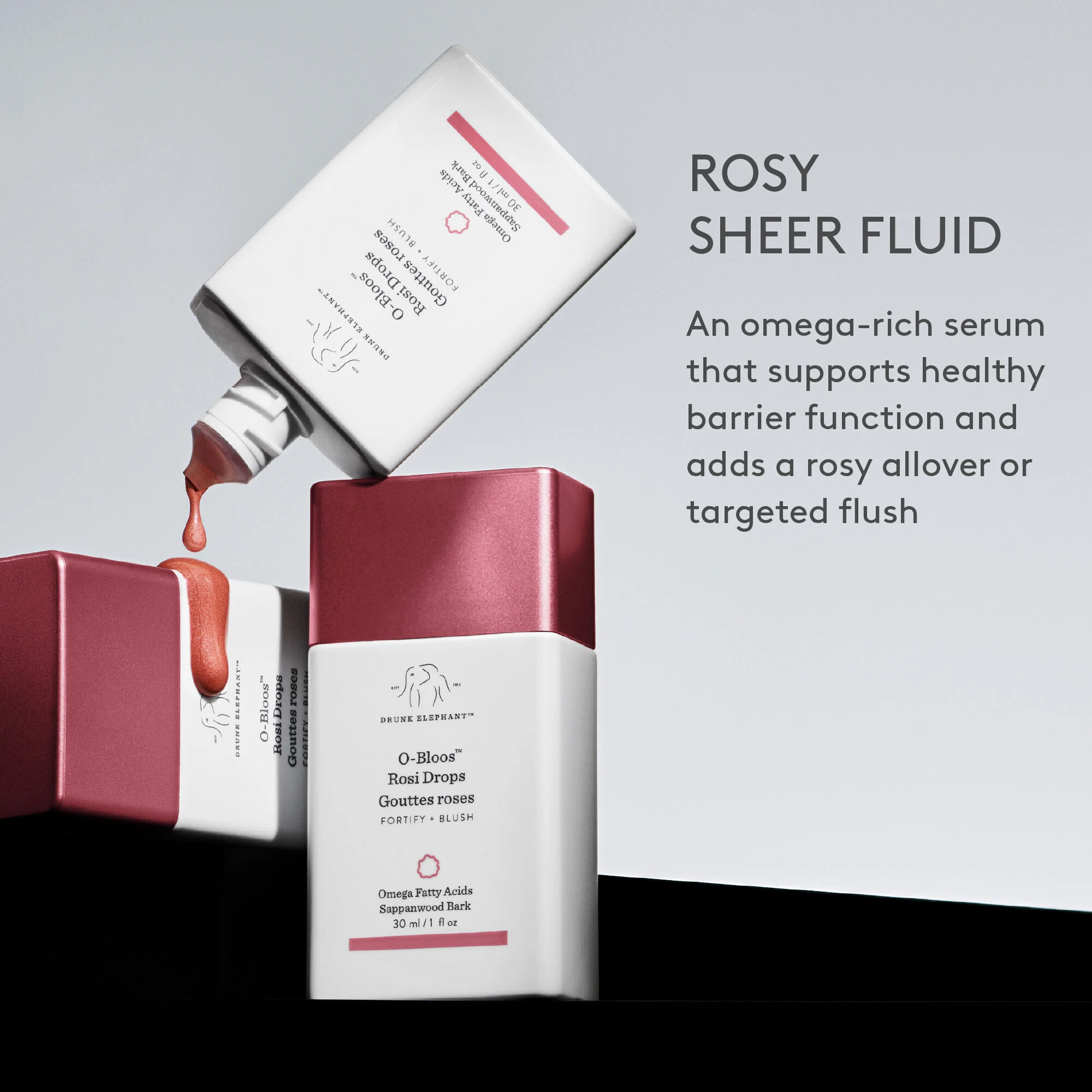 O-Bloos™ Rosi Glow Drops - Serum Blush with Vitamin F - 1