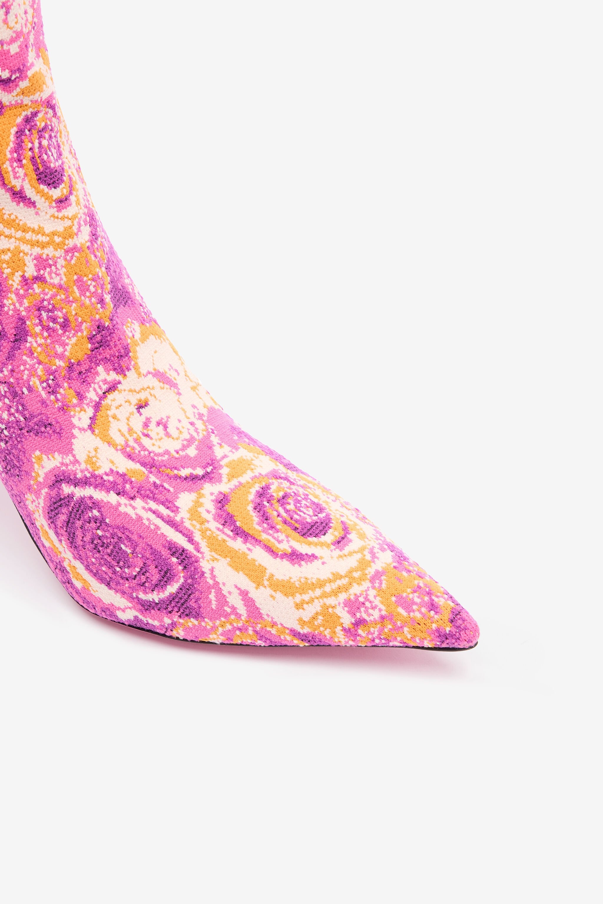 Ankle Boots With Rose Inlay - 4