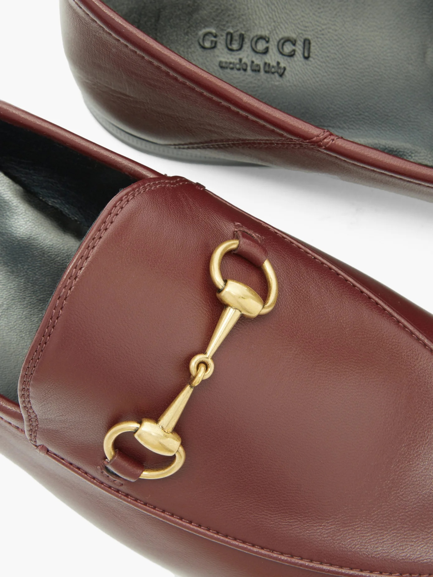 Foldable-heel leather horsebit loafers - 6