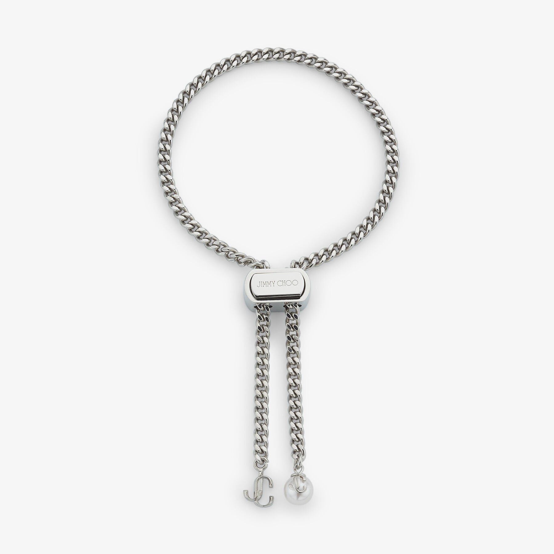Bon Bon Bracelet
Silver-Finish Metal Bracelet with Pearl and JC Charm - 1