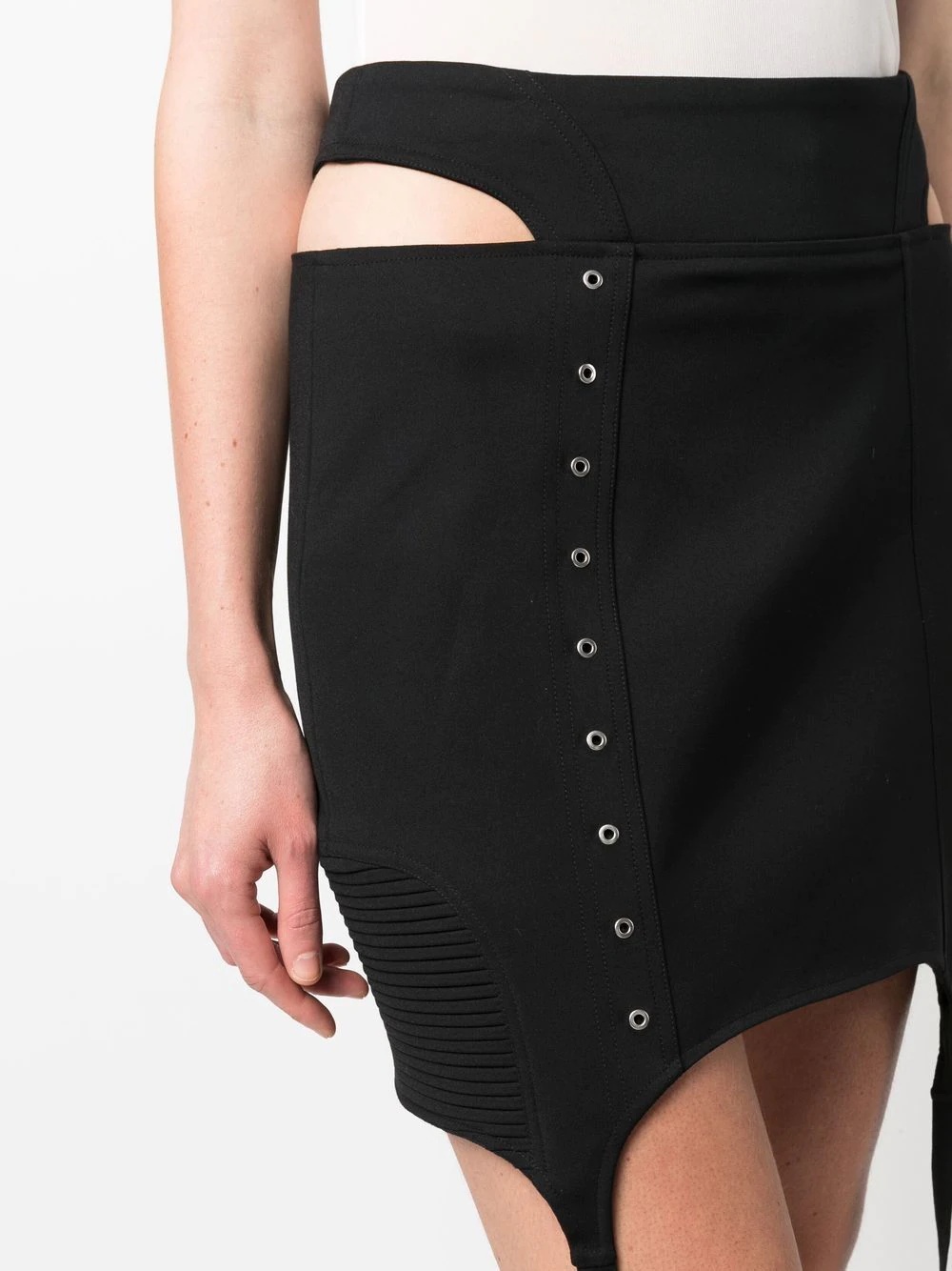 fitted cut-out detail skirt - 5