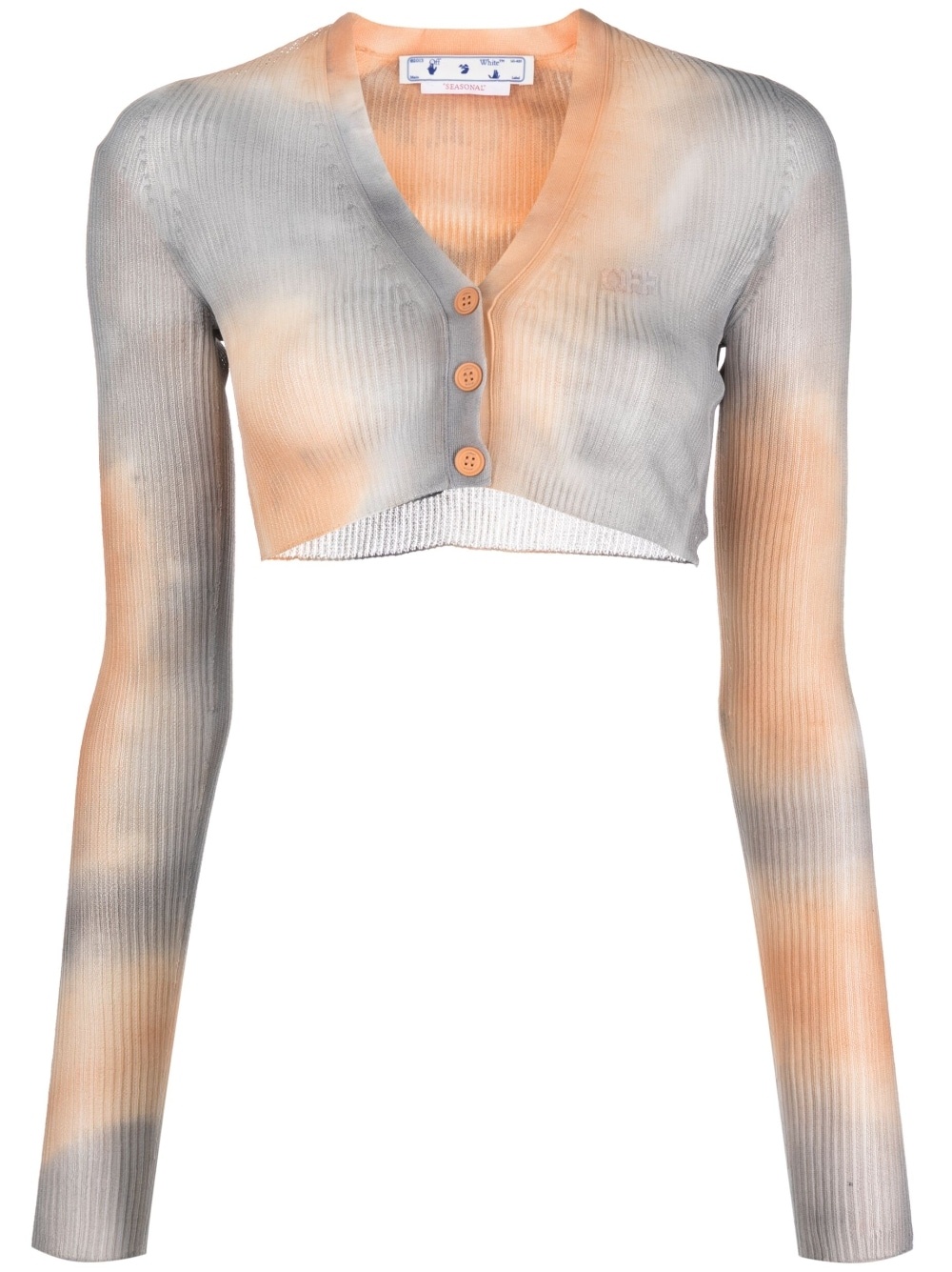 tie-dye cropped cardigan - 1