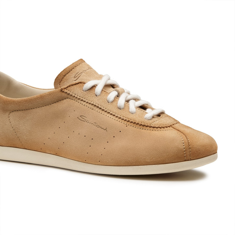 Women's beige suede sneaker 6