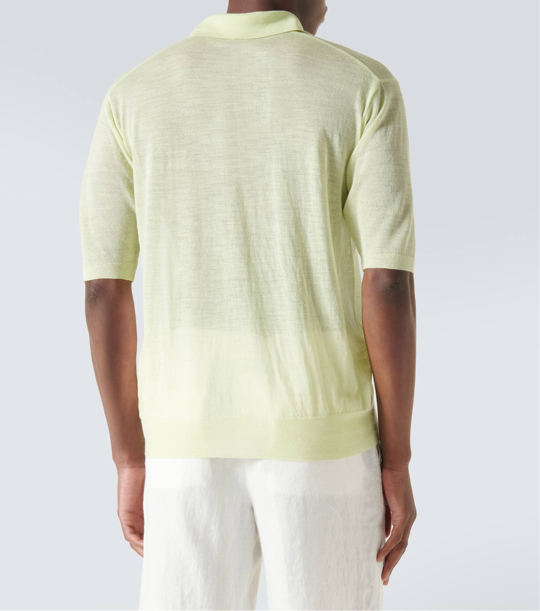 Wool and silk polo sweater - 4