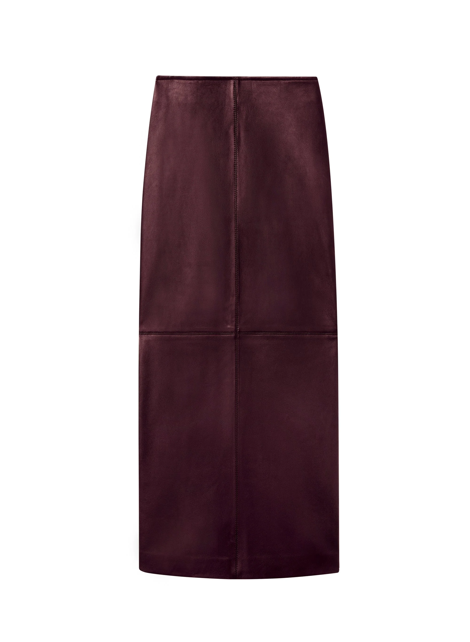 Marta Leather Midi Skirt - 1