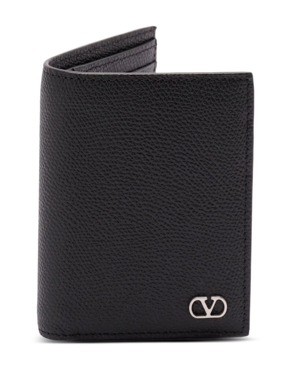 logo-plaque leather cardholder - 1