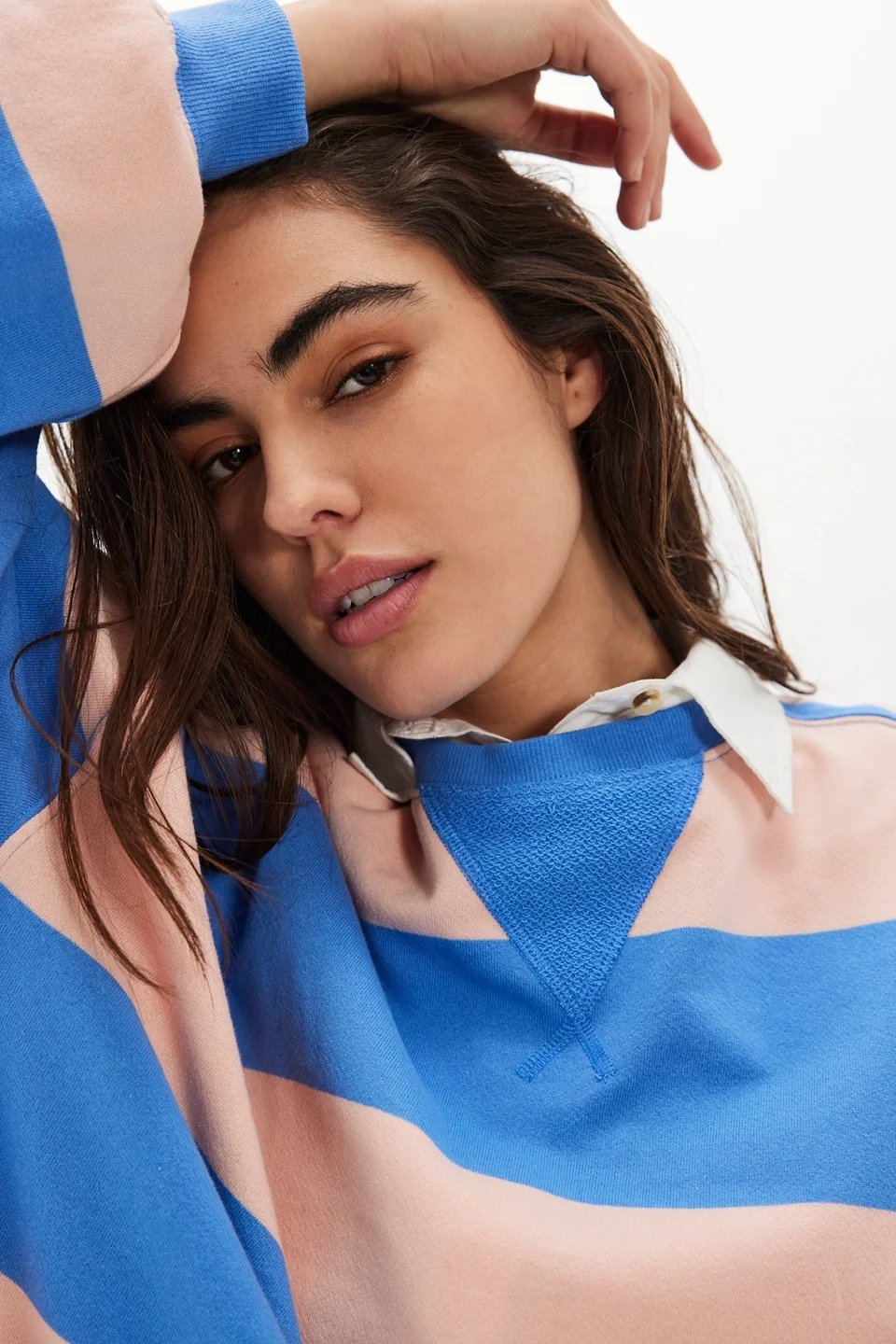 We The Free Classic Striped Oversized Crewneck - 1