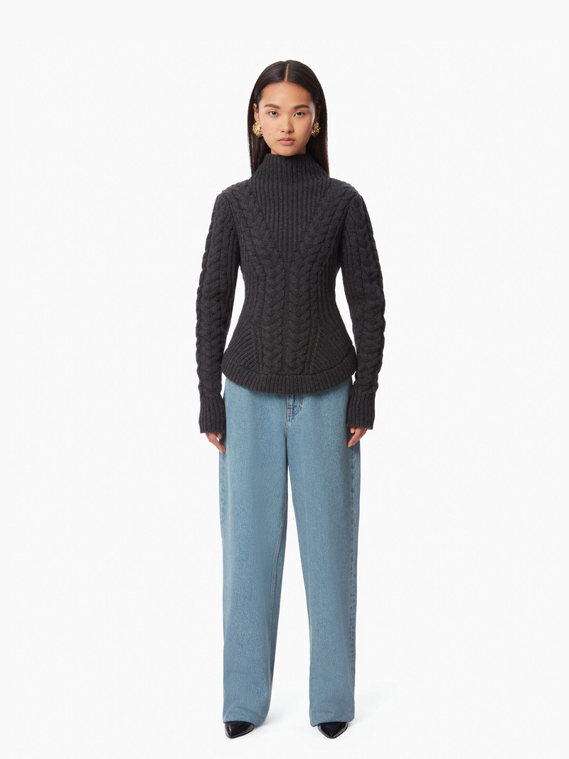 TURTLENECK SWEATER IN TWISTED WOOL 1