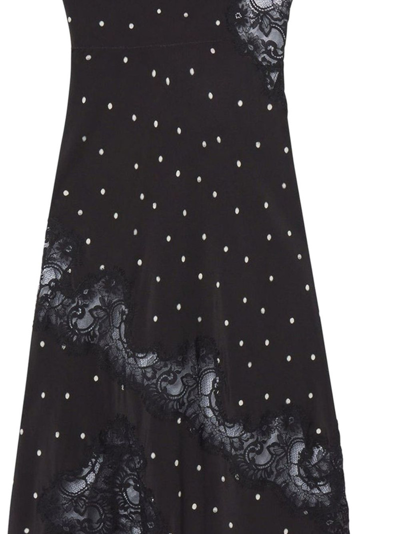 A.L.C. Alessia polka-dot lace-trim maxi dress outlook