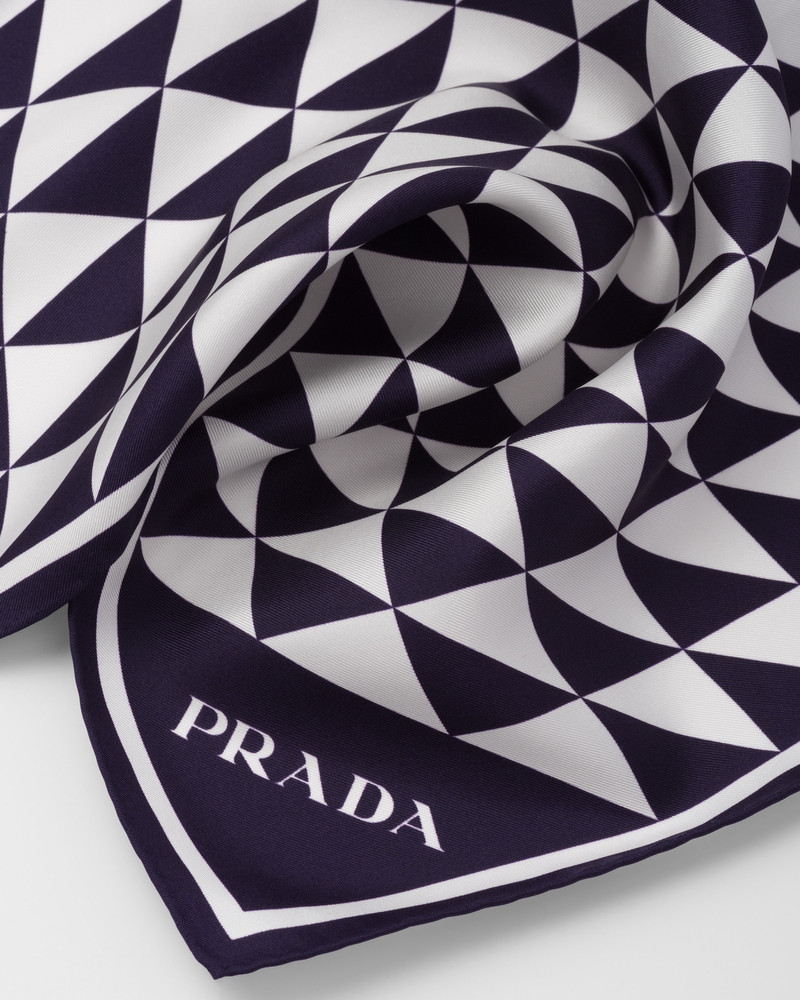 Prada Printed silk twill scarf 90x90 outlook