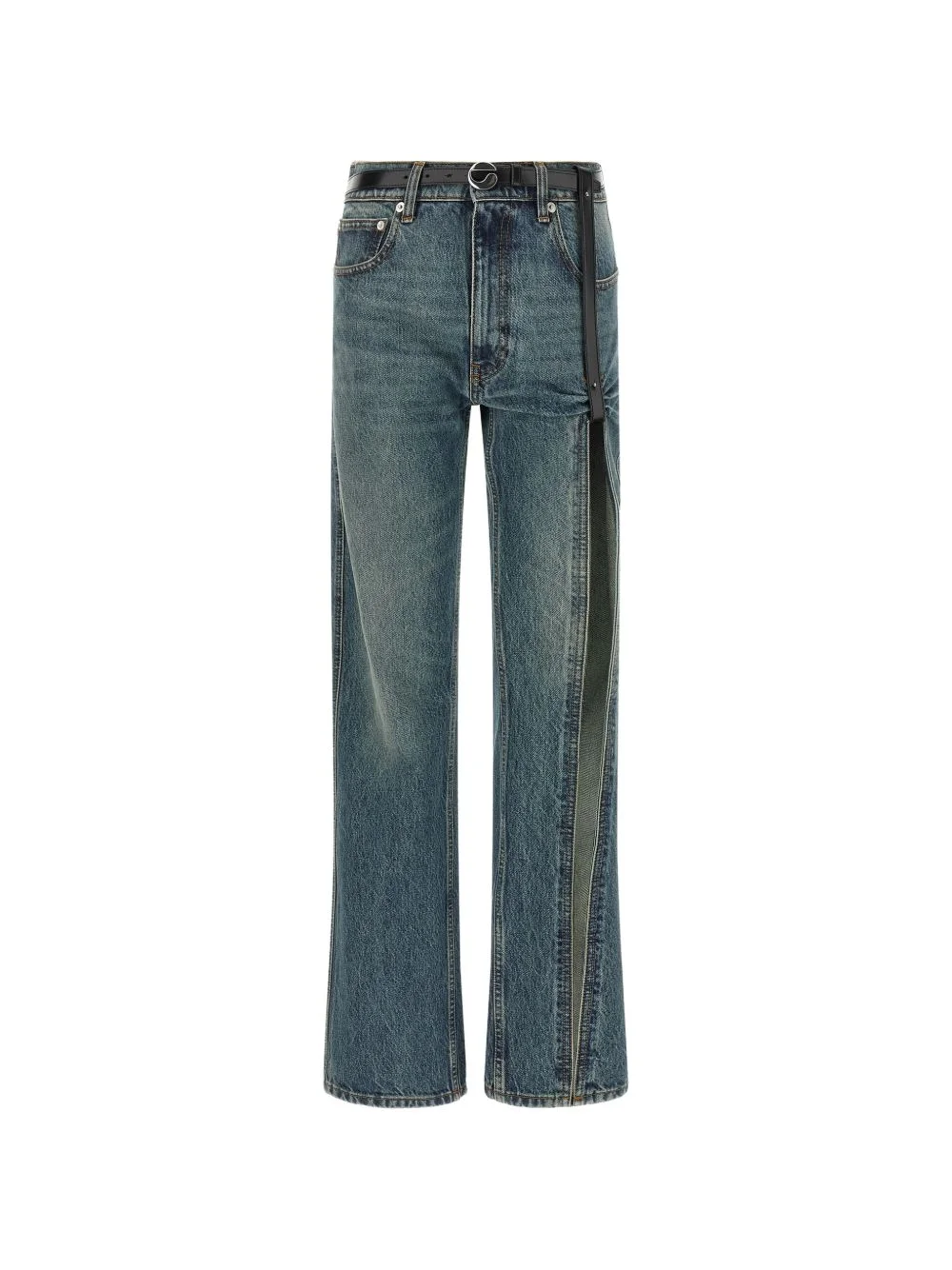Suspended belted jeans - 1