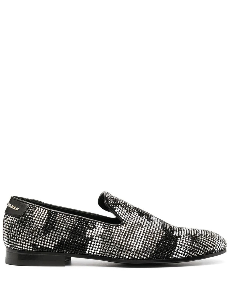 embellished camouflage moccasin loafers 1