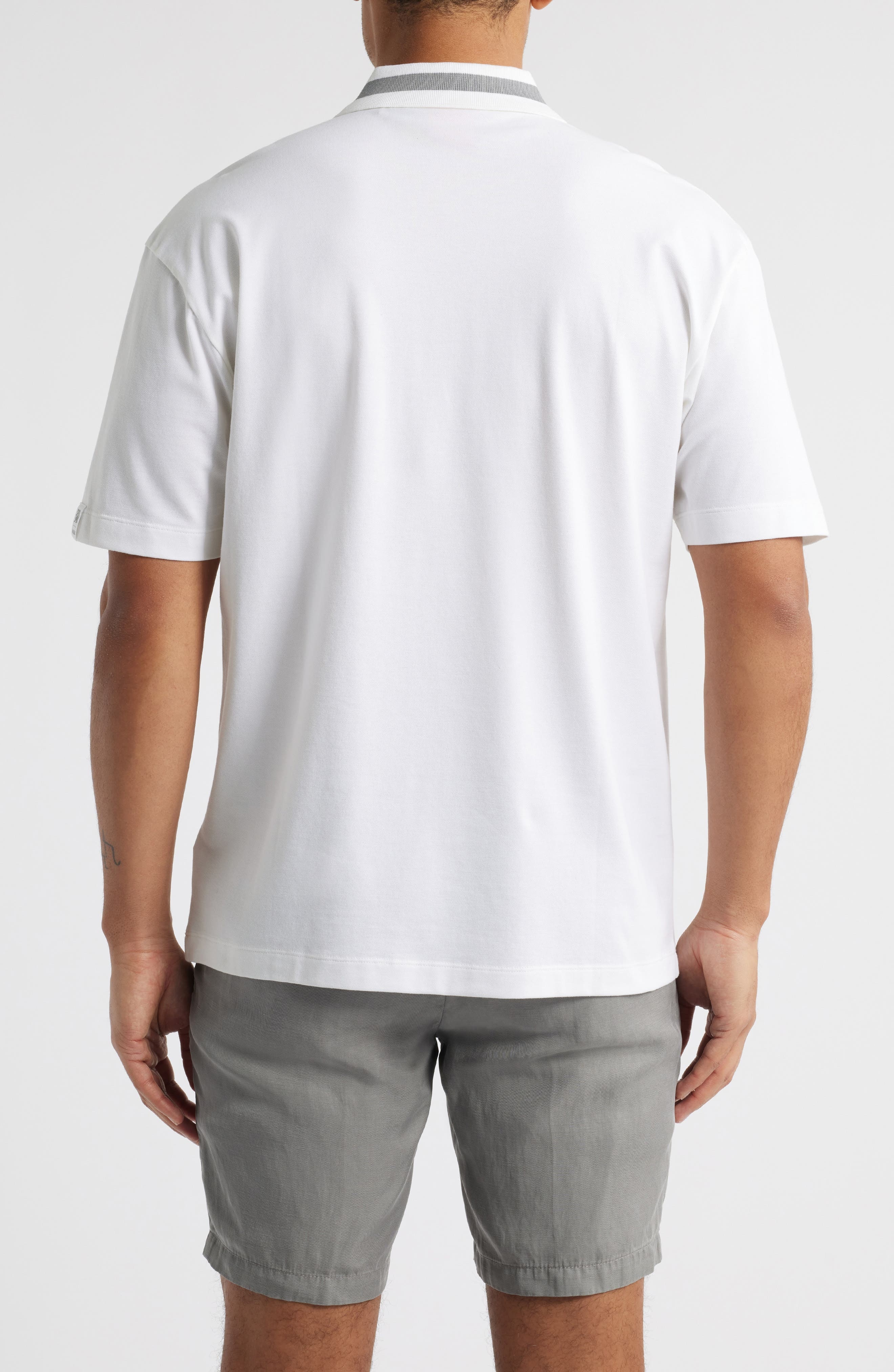 HUGO x RB Formula One™ Team Relaxed Fit Stretch Piqué Polo in White at Nordstrom - 2