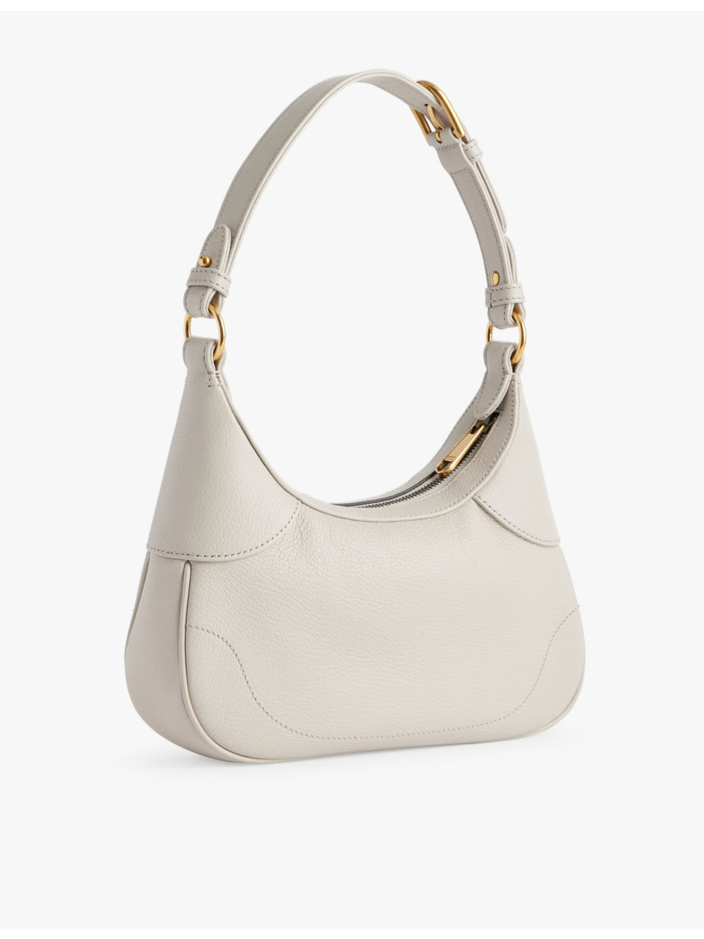 Aphrodite curved leather shoulder bag - 4