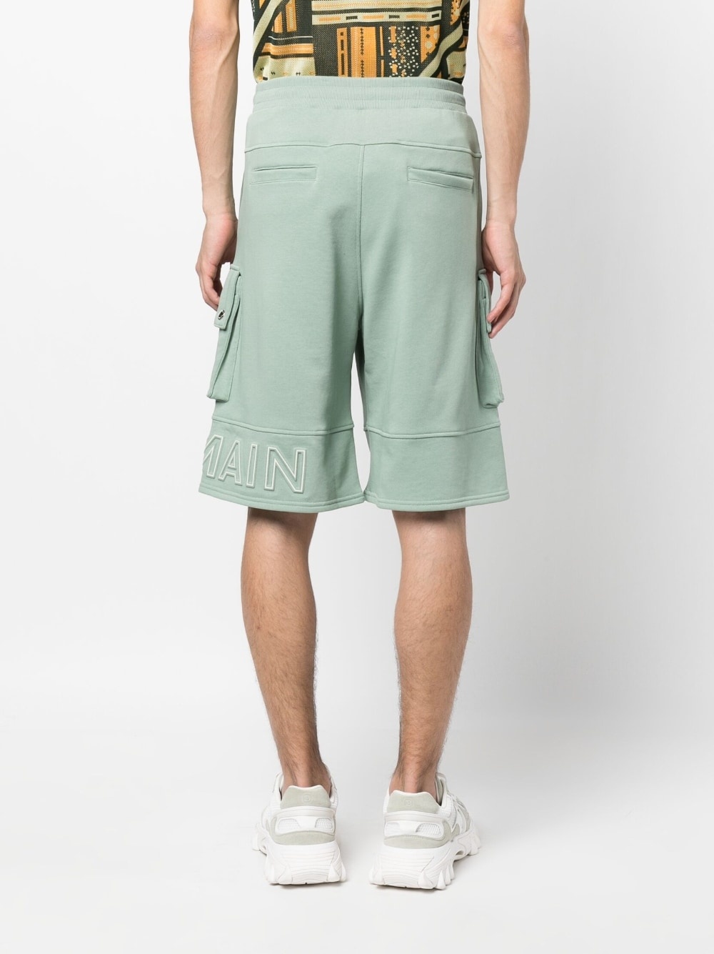 embossed-logo cotton bermuda shorts - 4