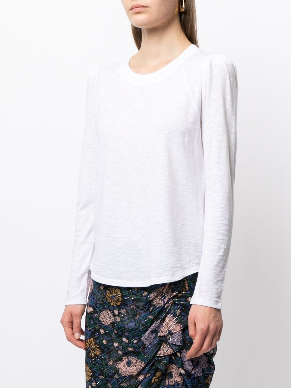 round neck long-sleeved T-shirt - 3