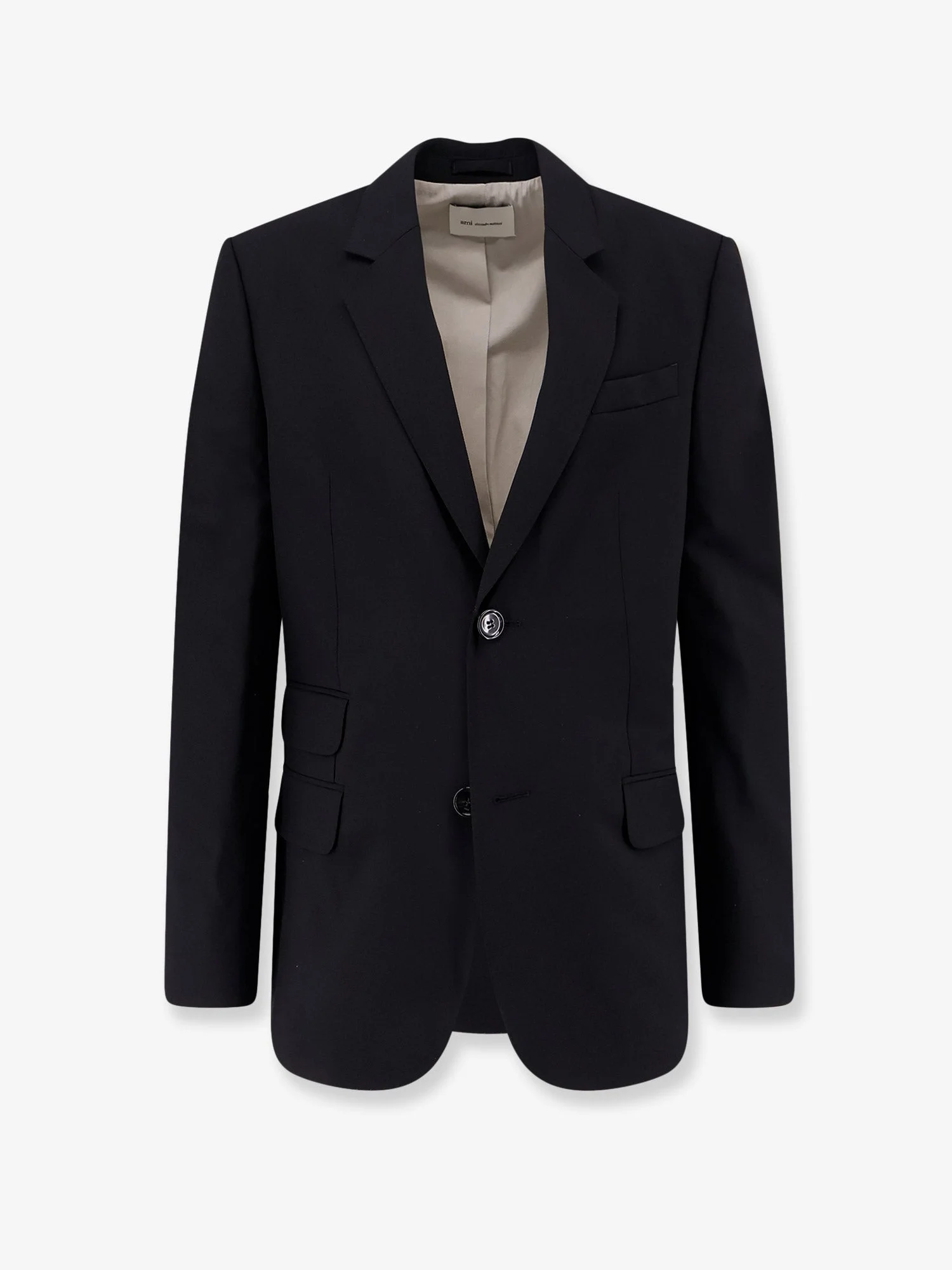 Ami Paris Men Single-Breasted Virgin Wool Blazer - 1