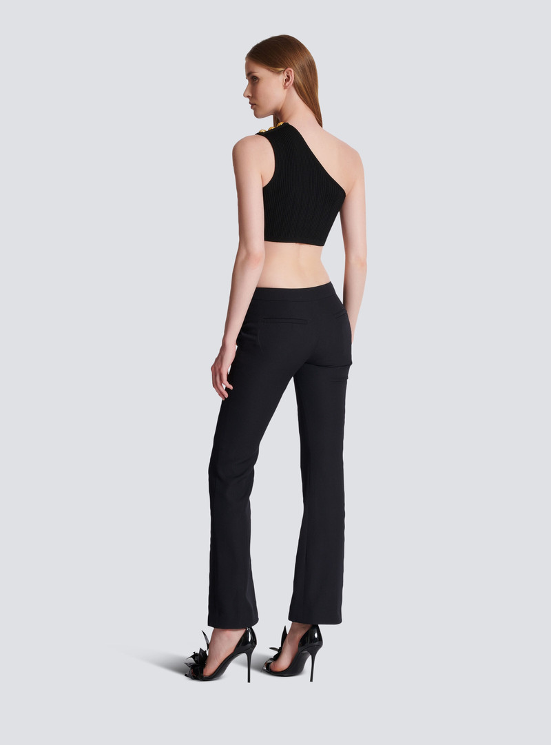 Flared trousers with buttons 4