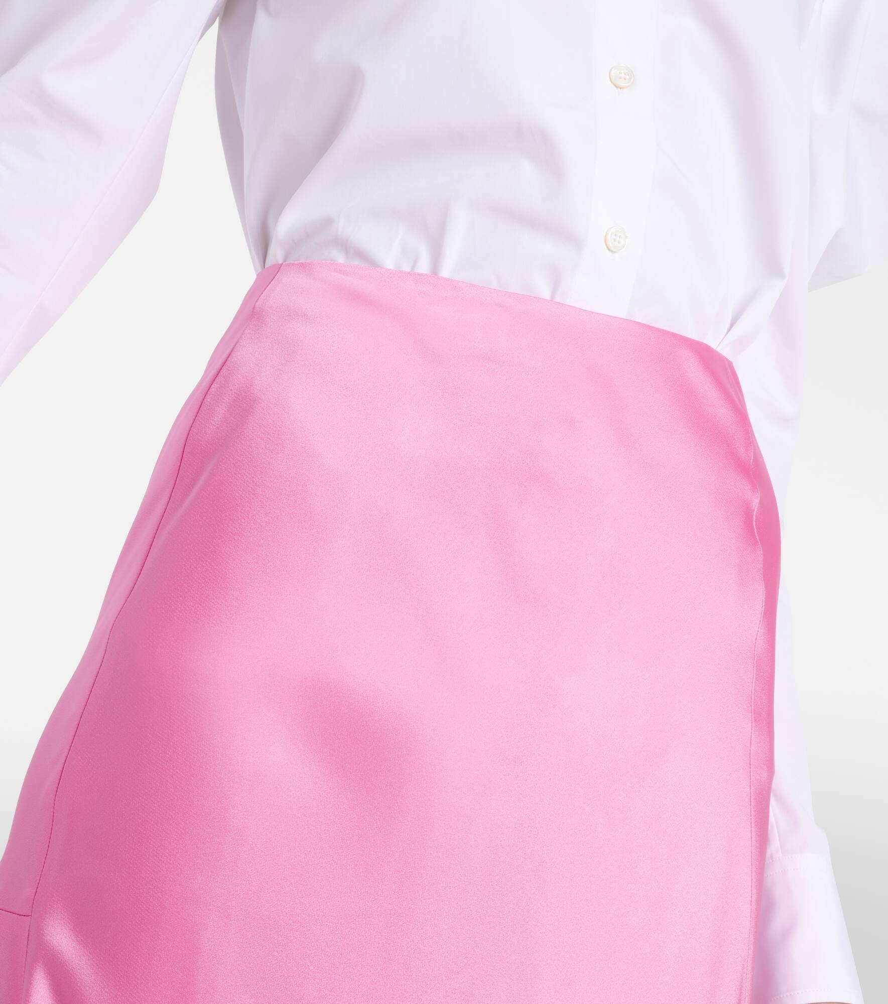 Satin midi skirt - 4
